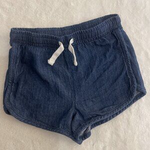 Denim Color Casual Shorts with Drawstring – Comfy & Active – 4T
